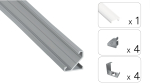 TEKKNI BARDE Set, silver, frozen cover, 3 m